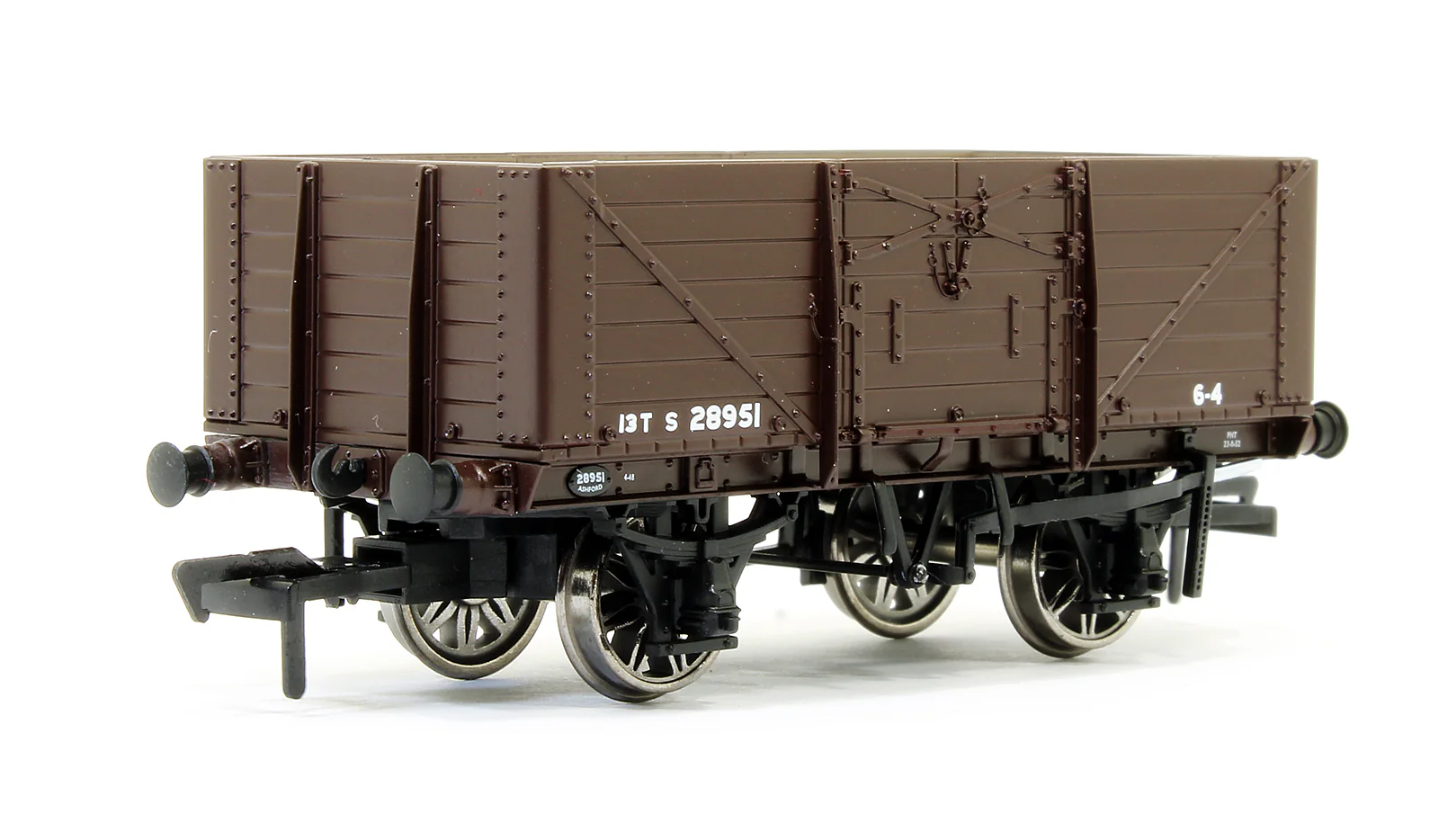 907008 SECR 1355 7 plank Open Wagon - SR brown (with BR markings) #S28951