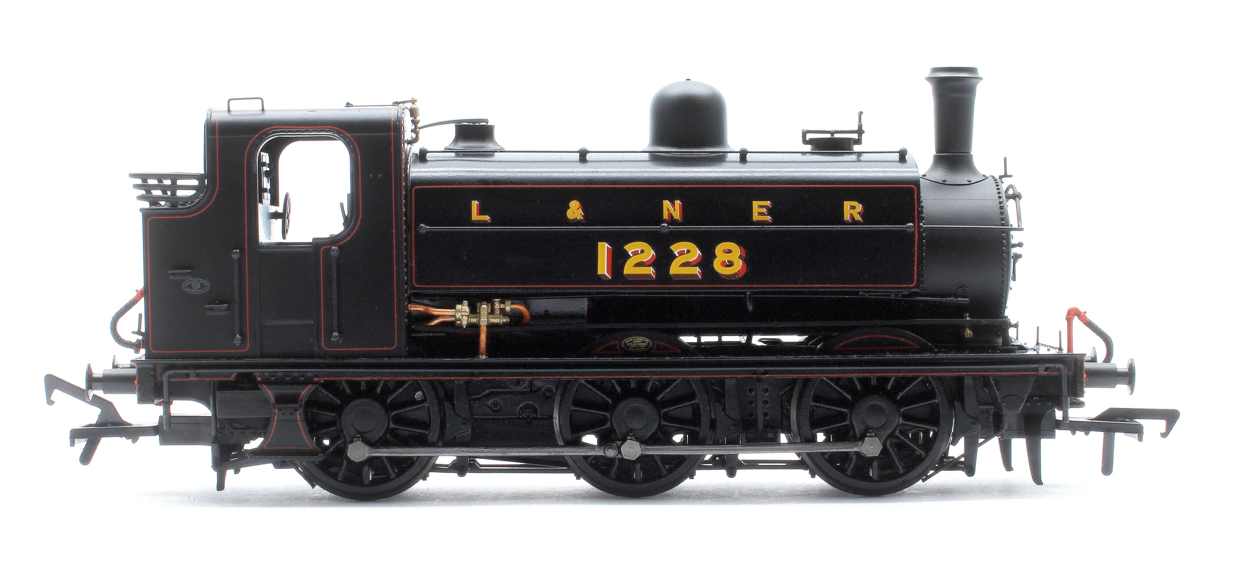 958503 LNER J52/2 No.1228 L&NER Black with Red Lining Steam Tank Locomotive - DCC Sound - Image 5