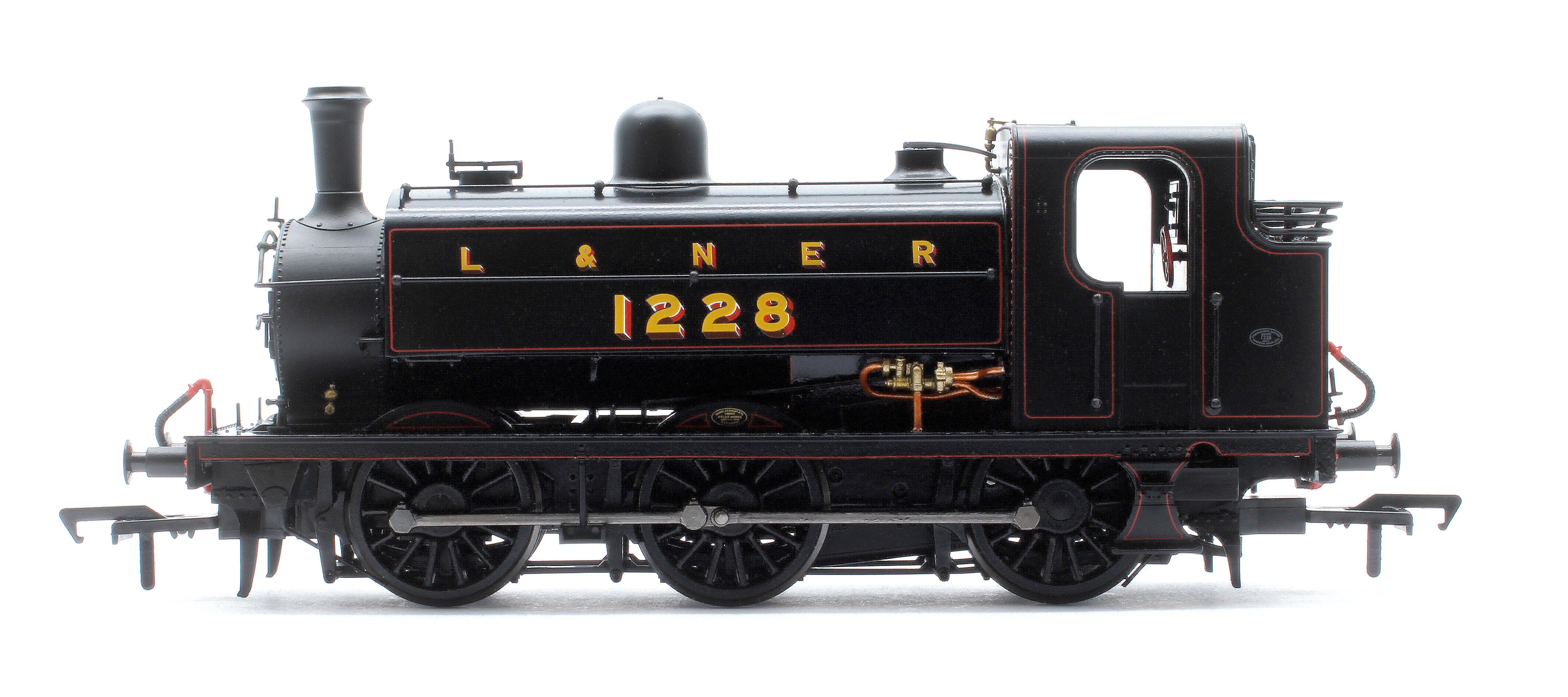 958503 LNER J52/2 No.1228 L&NER Black with Red Lining Steam Tank Locomotive - DCC Sound - Image 6