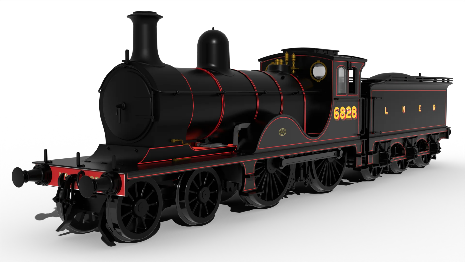 959506 LNER D40 Class 4-4-0 No.6828 - LNER Lined Black Steam Locomotive - DCC Sound