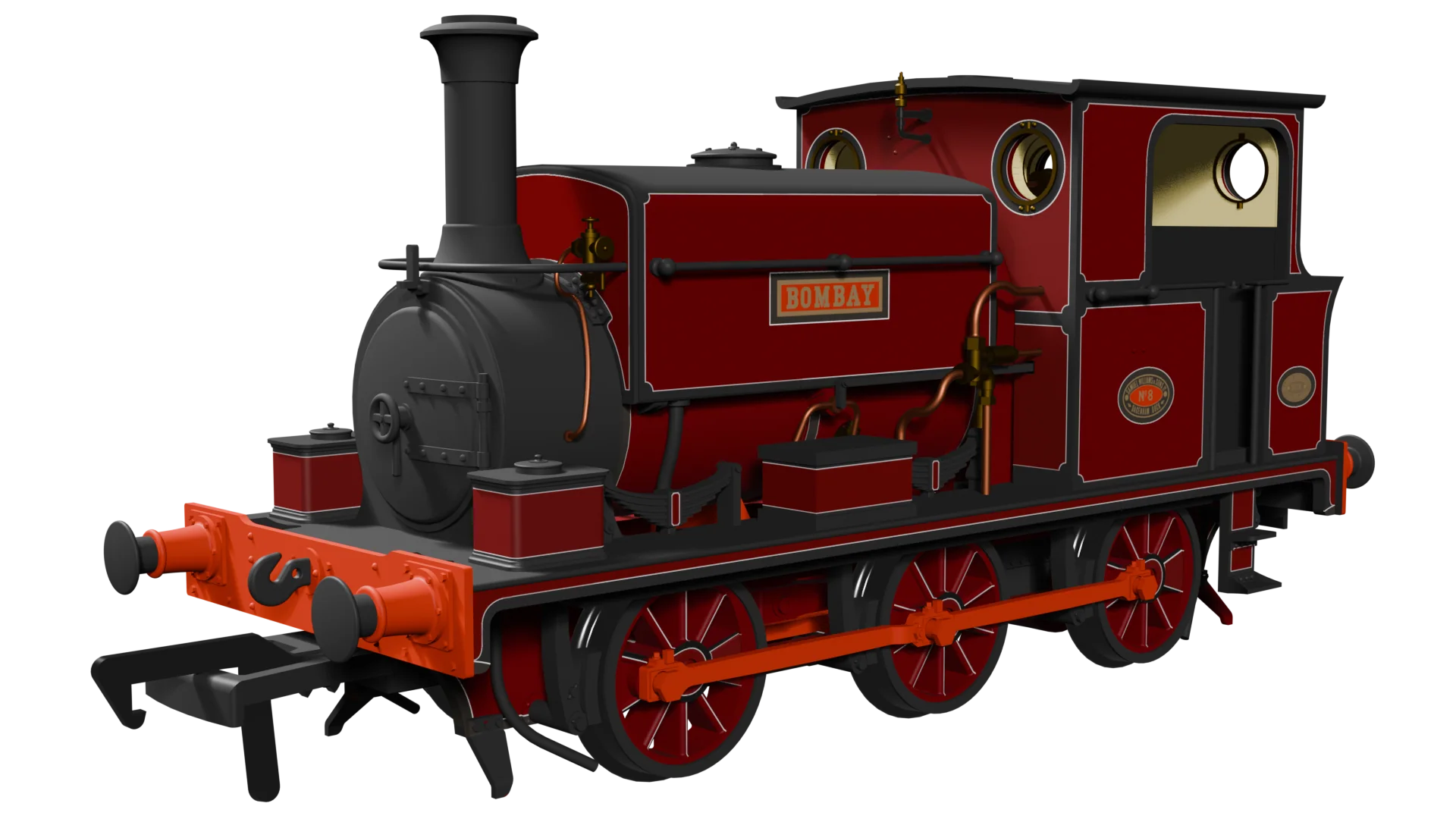 960507 Manning Wardle L Class 'Bombay' in Lined Red 0-6-0ST Steam Tank Locomotive - DCC Sound