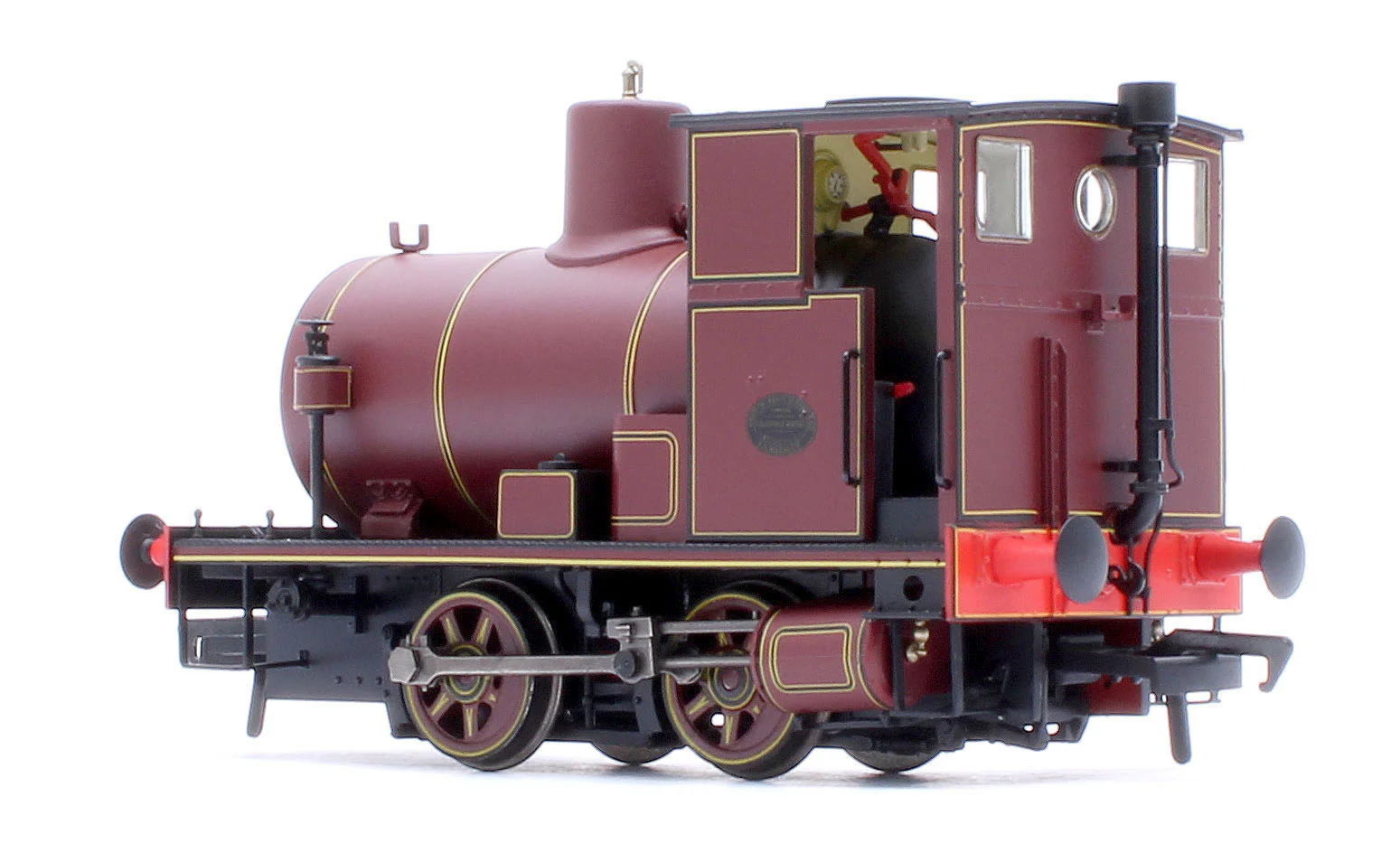 965510 Andrew Barclay Fireless 0-4-0 - Lined Maroon Steam Locomotive - DCC Sound - Image 3