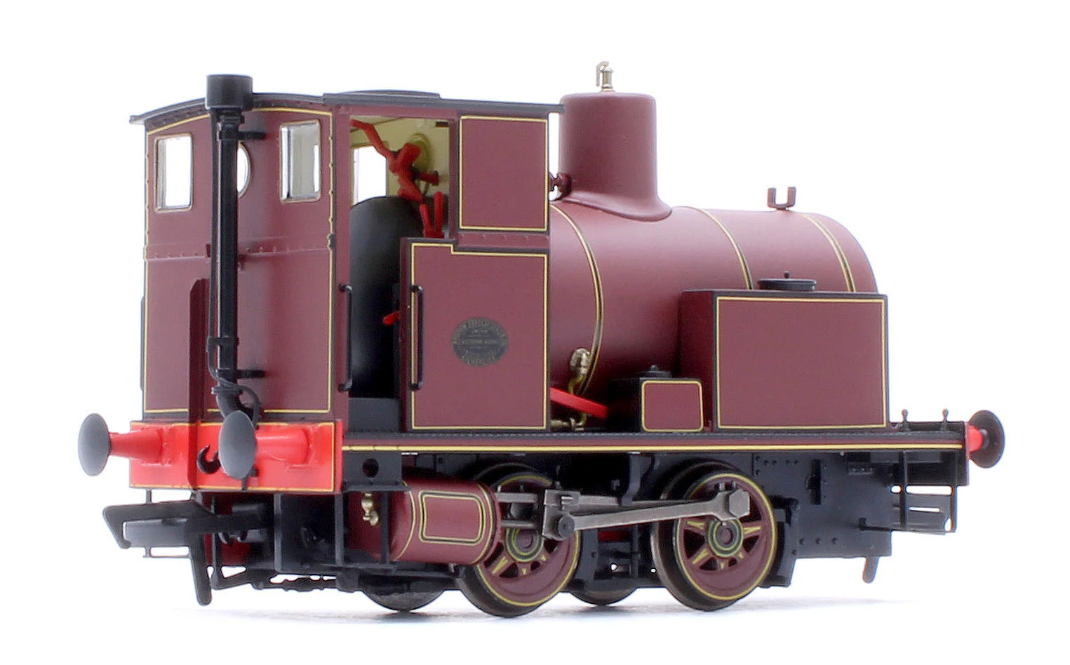 965510 Andrew Barclay Fireless 0-4-0 - Lined Maroon Steam Locomotive - DCC Sound - Image 4