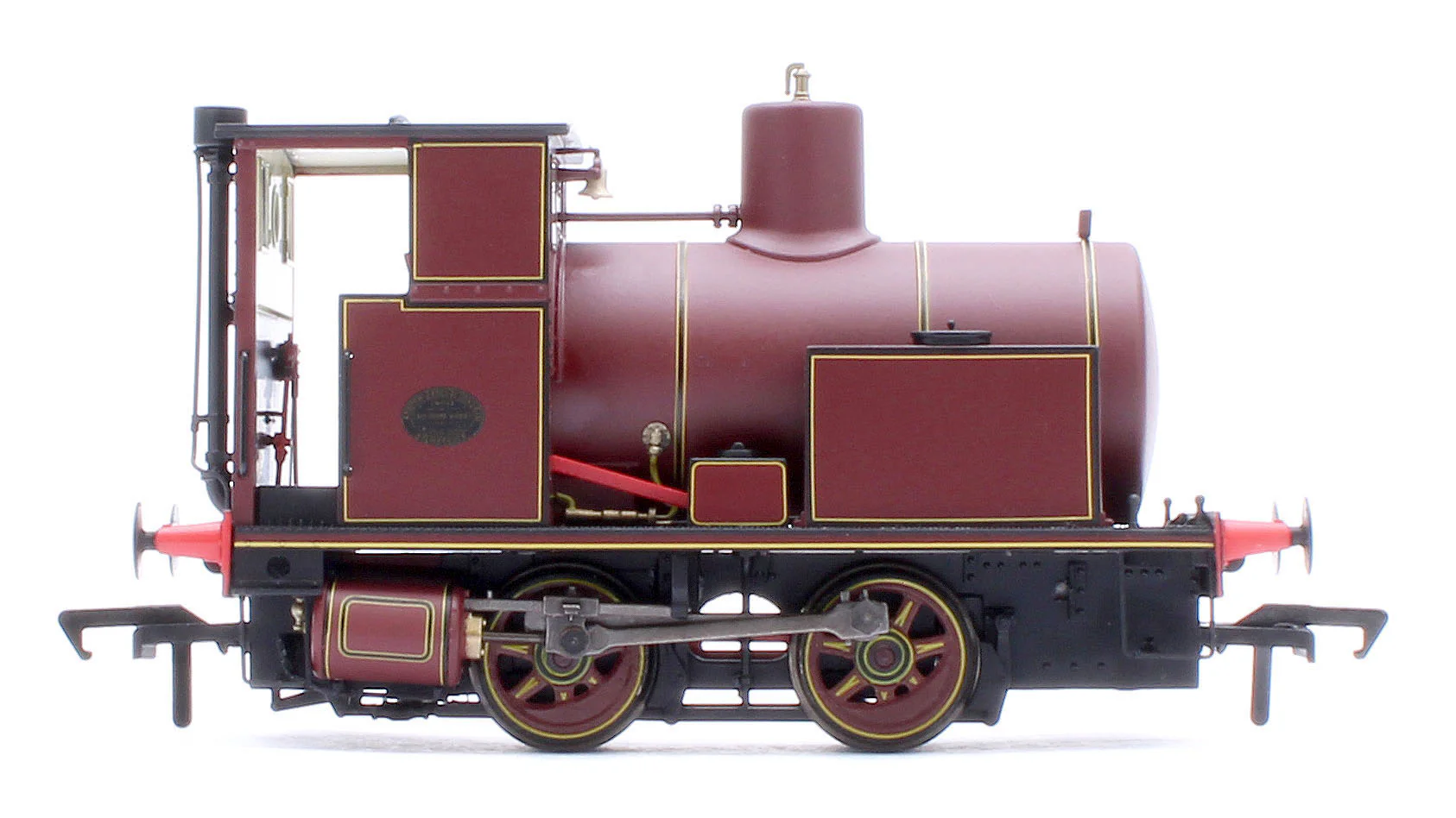 965510 Andrew Barclay Fireless 0-4-0 - Lined Maroon Steam Locomotive - DCC Sound - Image 5