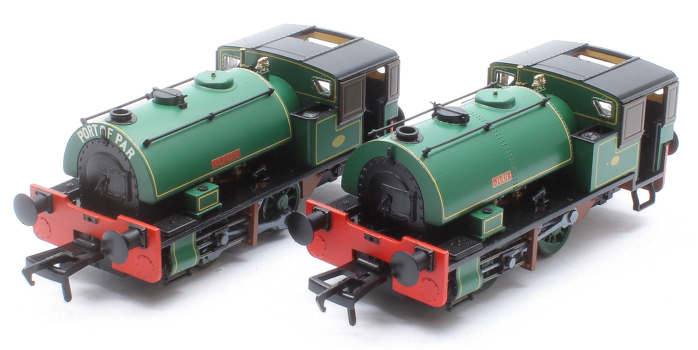 968501 Port of Par Bagnalls Twin Pack - Lined Dark Green Steam Locomotive - DCC Sound - Image 2