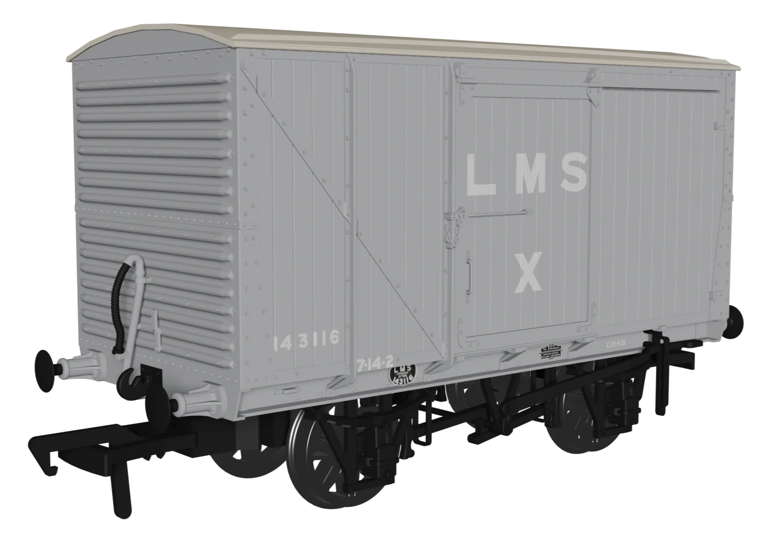 970002 12 Ton LMS D1663 Van - LMS (pre-36) No.143116