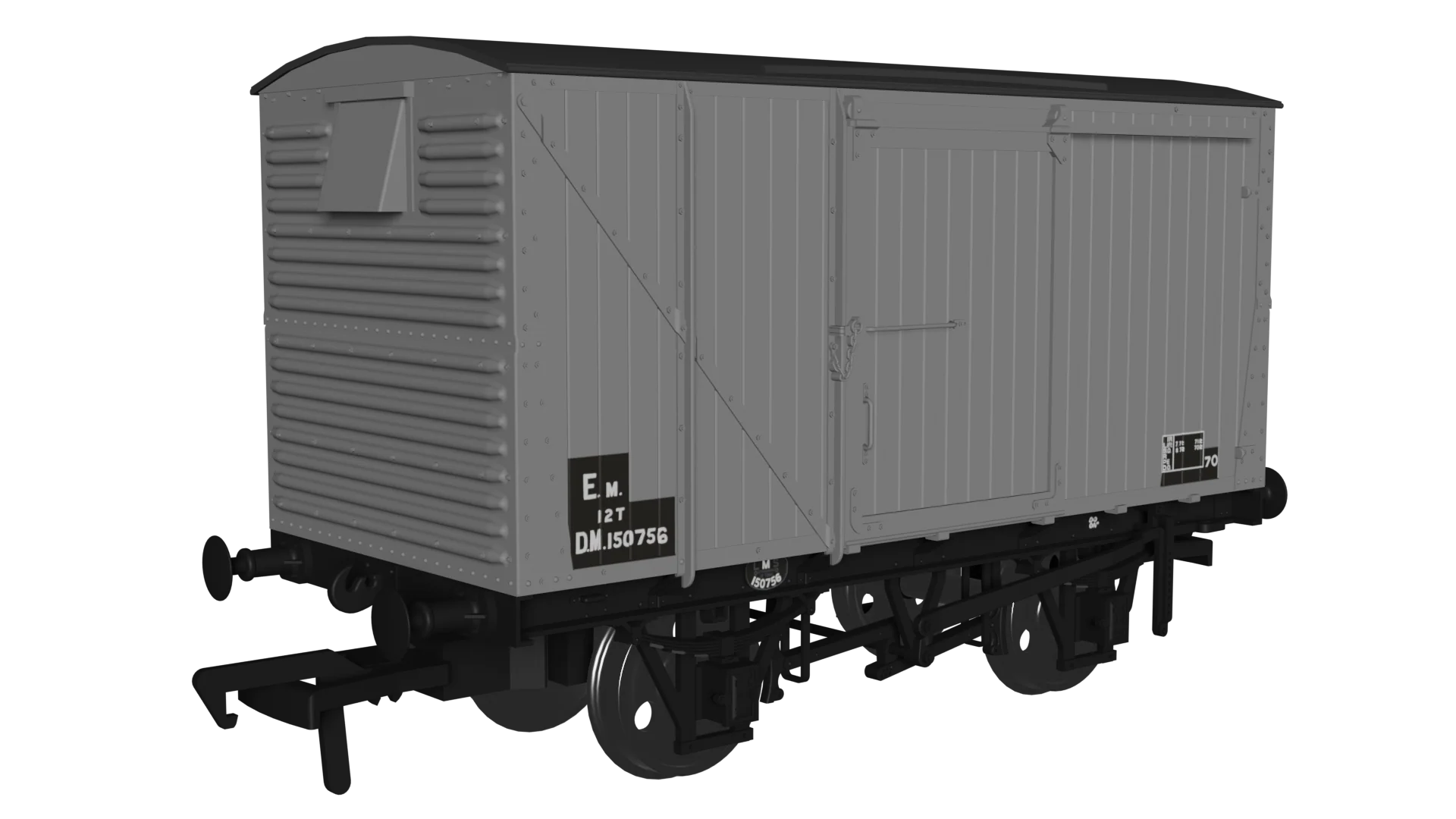 970112 12 Ton LMS D1832A Van - BR Departmental No.DM150756