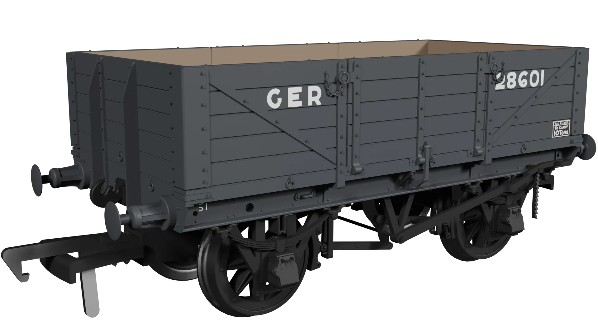 972017 GER Dia.17 5-Plank Open Wagon GER (As Preserved) No.28601