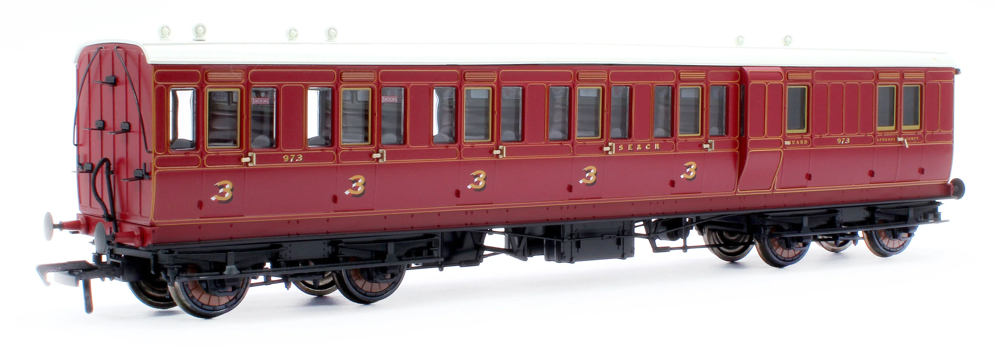 978001 48' SECR ‘Evolution’ Bogie Coach Non-Corridor Carriage No.973, No.881 & No.1010 3-Pack - Image 3