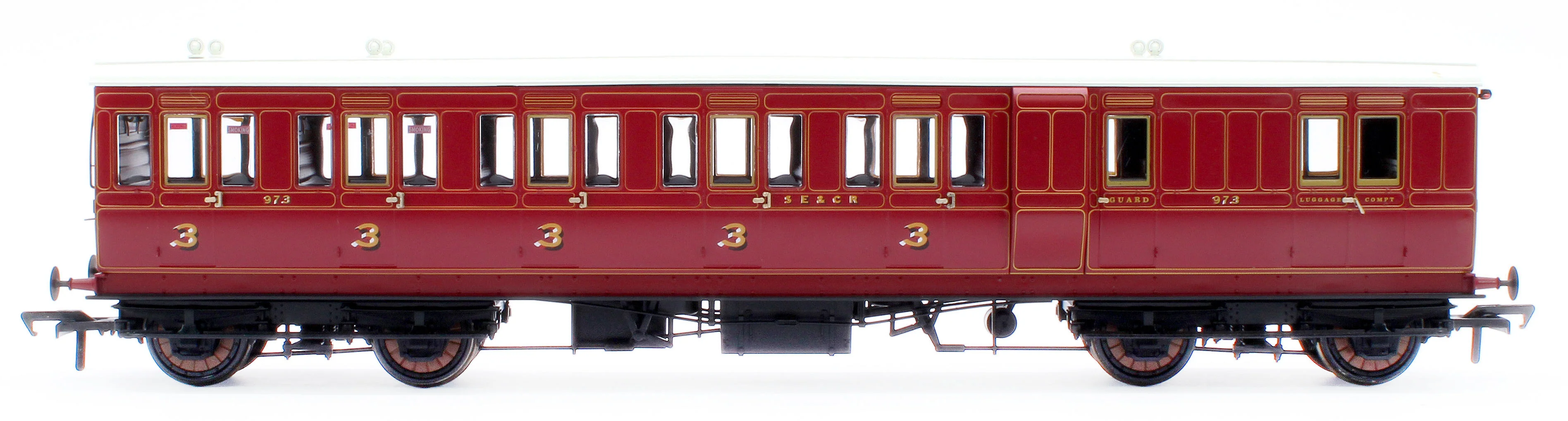 978001 48' SECR ‘Evolution’ Bogie Coach Non-Corridor Carriage No.973, No.881 & No.1010 3-Pack - Image 5