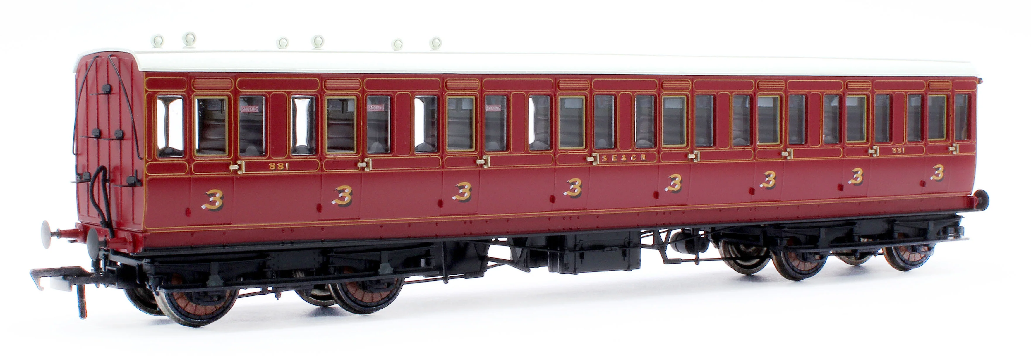 978001 48' SECR ‘Evolution’ Bogie Coach Non-Corridor Carriage No.973, No.881 & No.1010 3-Pack - Image 6