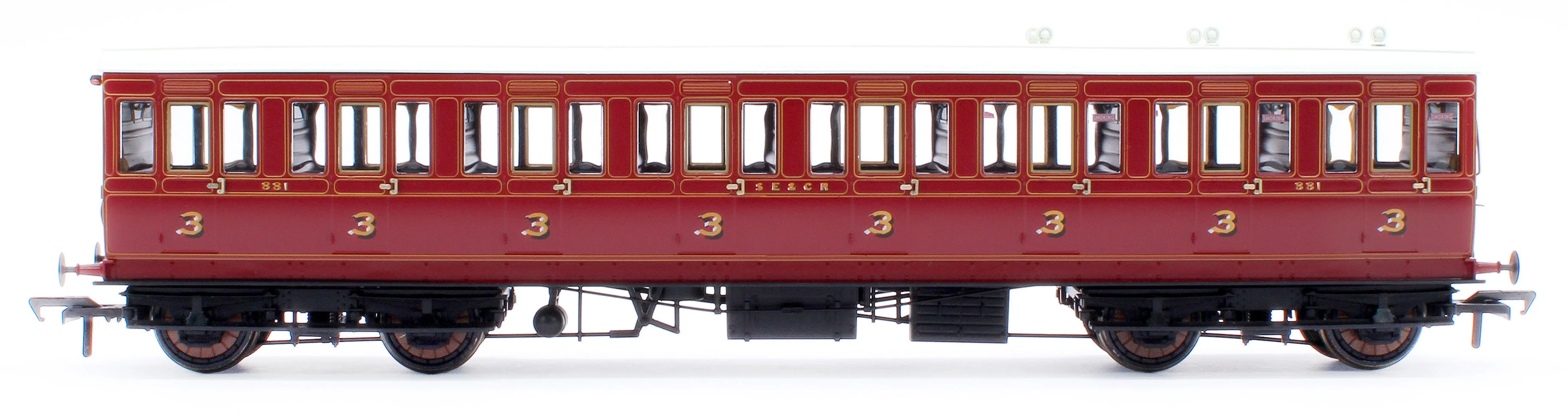 978001 48' SECR ‘Evolution’ Bogie Coach Non-Corridor Carriage No.973, No.881 & No.1010 3-Pack - Image 7