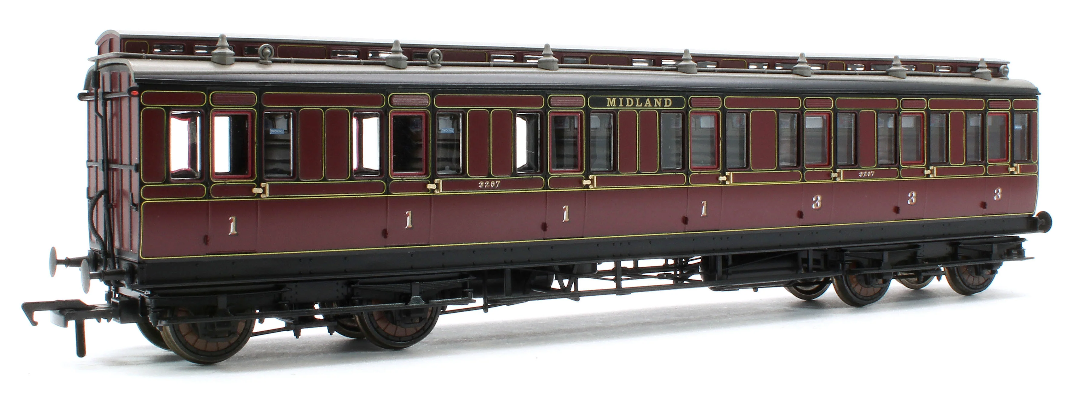 978005 48' Midland Railway ‘Evolution’ Bogie Coach Non-Corridor Carriage No.681, No.2441 & No.3207 3-Pack - Image 3