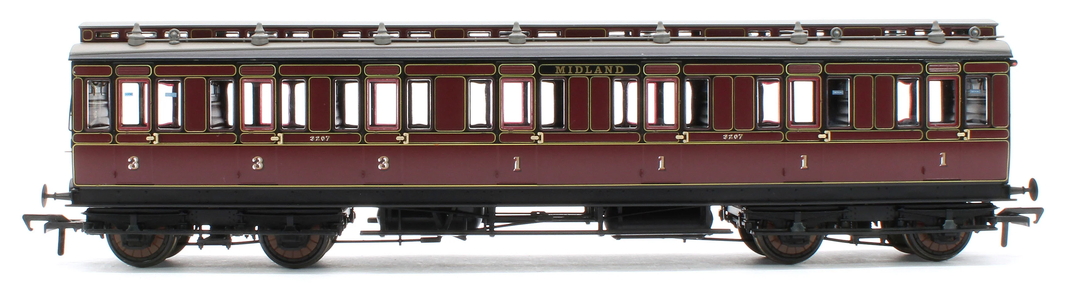 978005 48' Midland Railway ‘Evolution’ Bogie Coach Non-Corridor Carriage No.681, No.2441 & No.3207 3-Pack - Image 4
