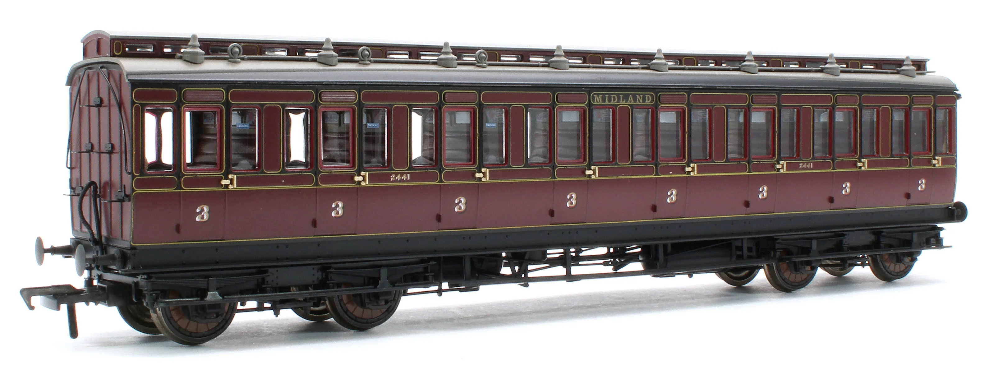 978005 48' Midland Railway ‘Evolution’ Bogie Coach Non-Corridor Carriage No.681, No.2441 & No.3207 3-Pack - Image 6