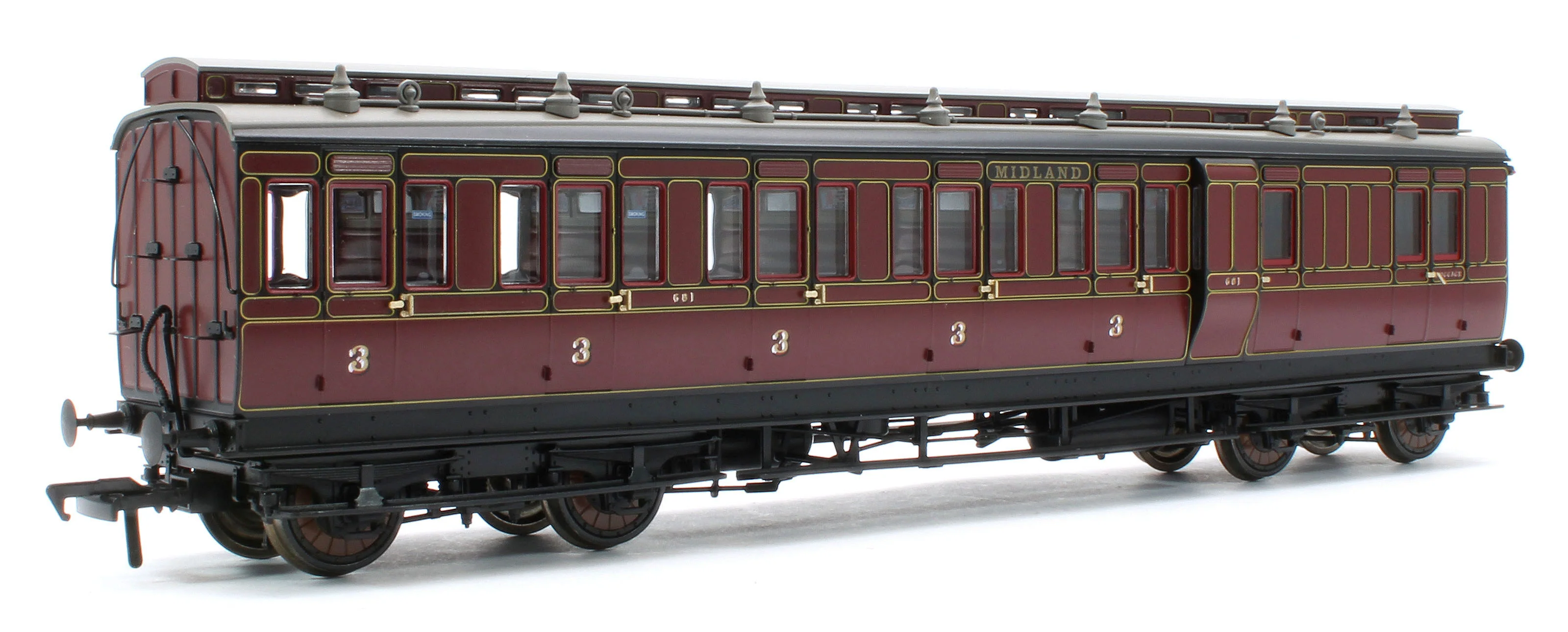 978005 48' Midland Railway ‘Evolution’ Bogie Coach Non-Corridor Carriage No.681, No.2441 & No.3207 3-Pack - Image 9