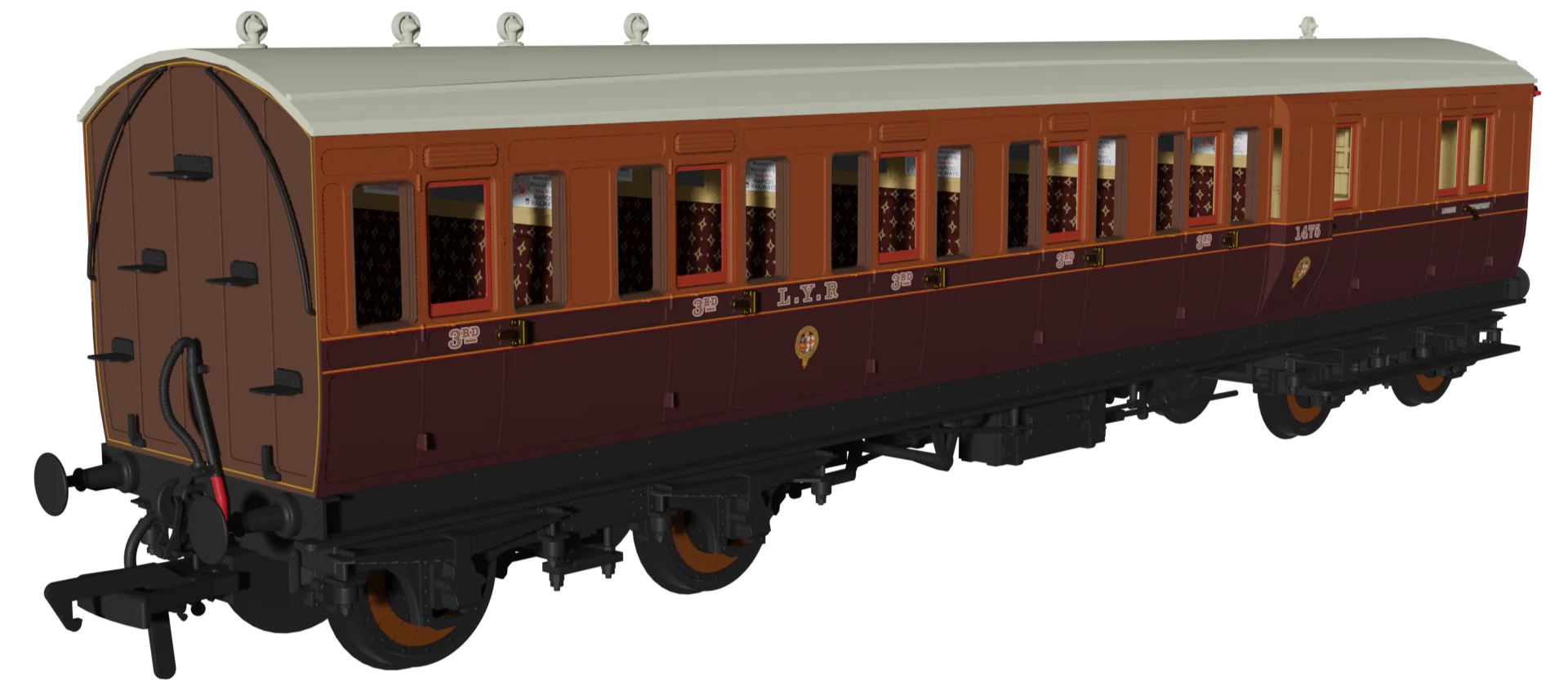 978138 ‘Evolution’ 48’ Lancashire and Yorkshire Railway Brown & Umber Brake third No.1475