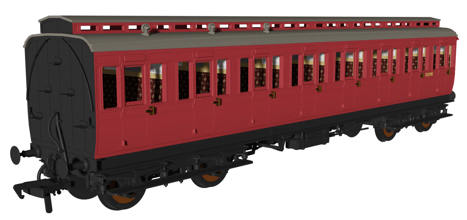 978227 Evolution' 48' BR Crimson Non-Corridor Third No.E52291E