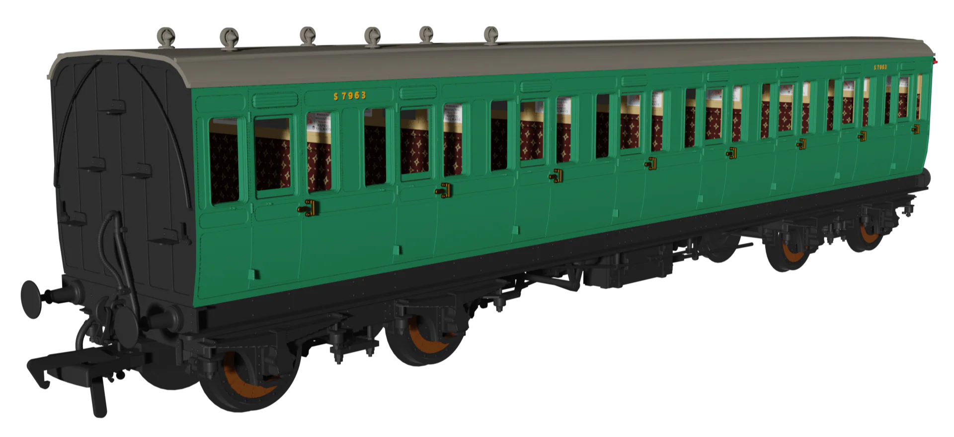 978231 Evolution' 48' BR Malachite Non-Corridor Carriage No.S8459, S7963 & S9004 Triple Pack - Image 4