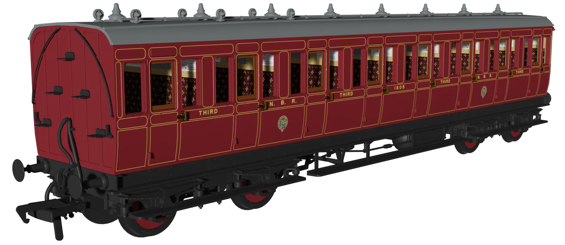 978901 ‘Evolution’ 48’ North British Railway Brake third No.1785 Triple Pack - Image 3