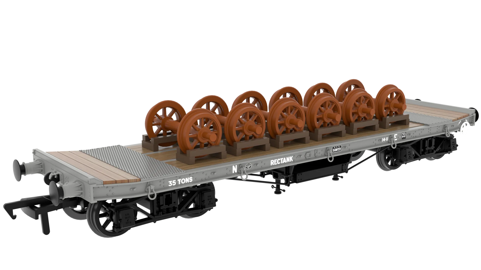 985010 WD 35T Rectank No.55072 LNER Grey (Wheel Load)