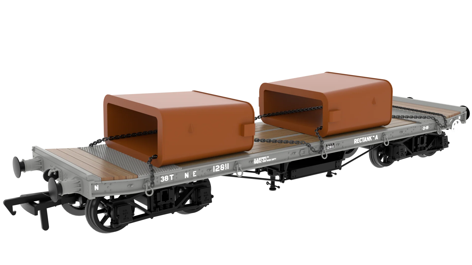 985011 WD 35T Rectank No.12811 LNER Grey Post-36 (Mould Load)