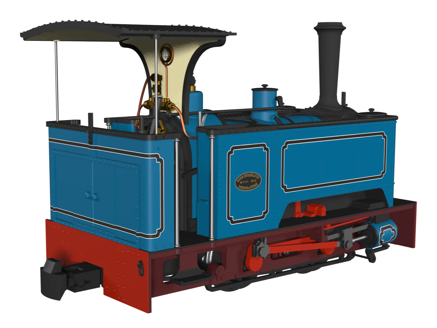 986504 Sirdar Class 0-4-0 Kerr, Stuart & Co. Long-Tank Lined Blue Steam Locomotive - DCC Fitted - Image 2
