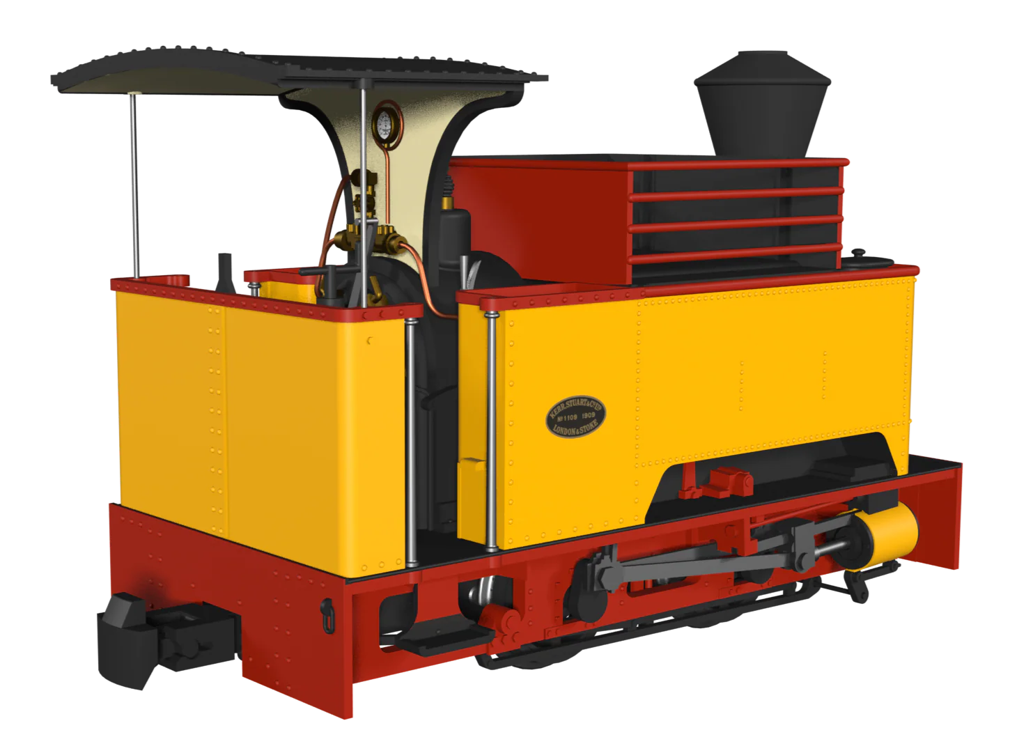 986508 Sirdar Class 0-4-0 Kerr, Stuart & Co. Long-Tank Plain Yellow Steam Locomotive - DCC Fitted - Image 2