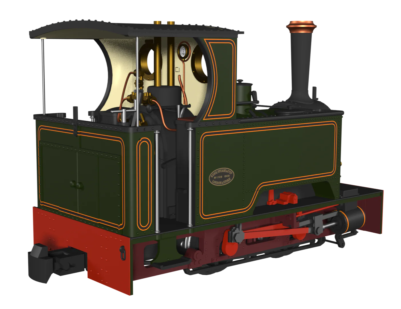 986704 Sirdar Class 0-4-0 Kerr, Stuart & Co. Short-Tank 'What If' - Lined Green Steam Locomotive - DCC Fitted - Image 2