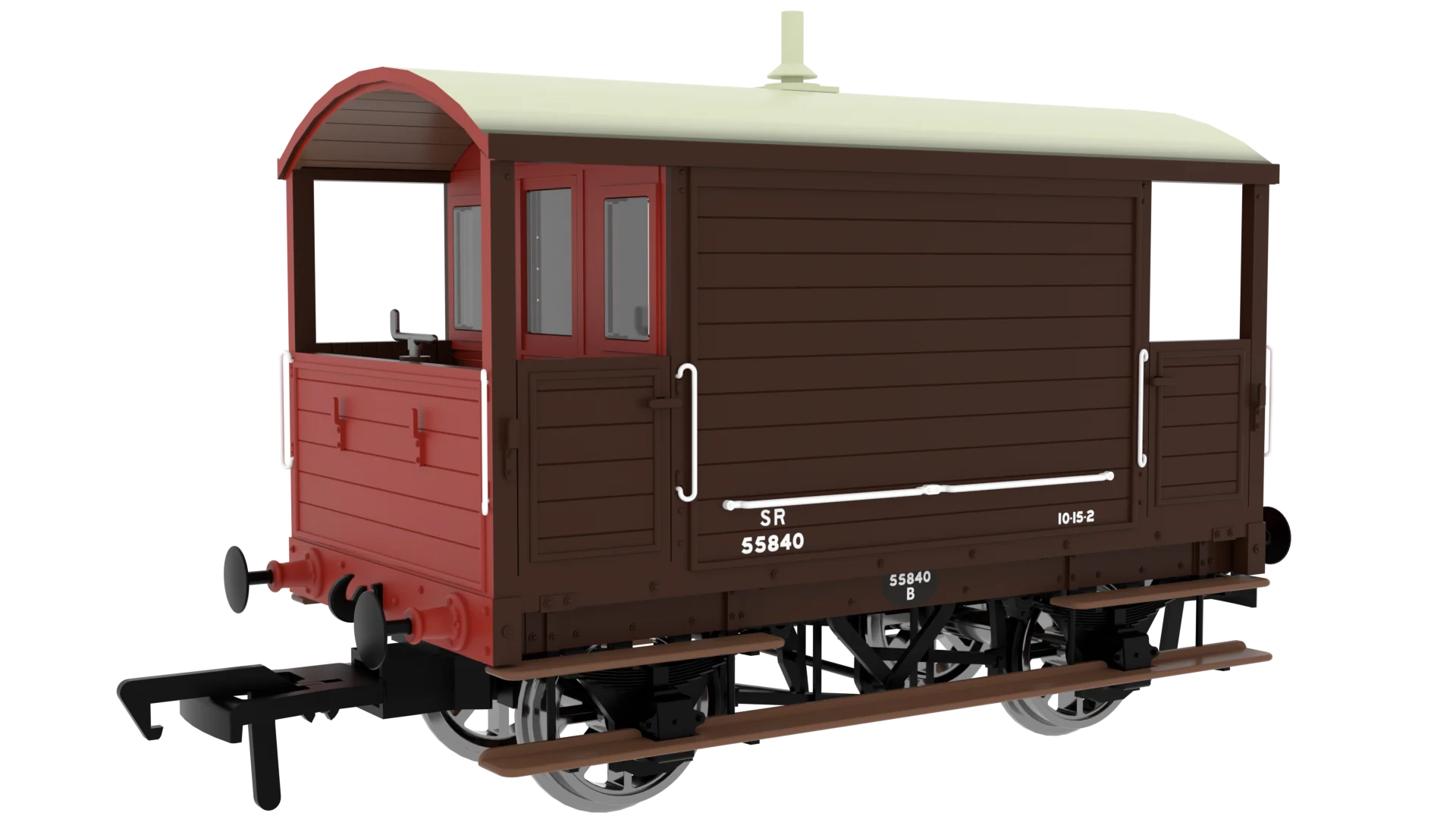 994007 LBSC 4 Wheel Brake Van - SR (Post-36) No.55840