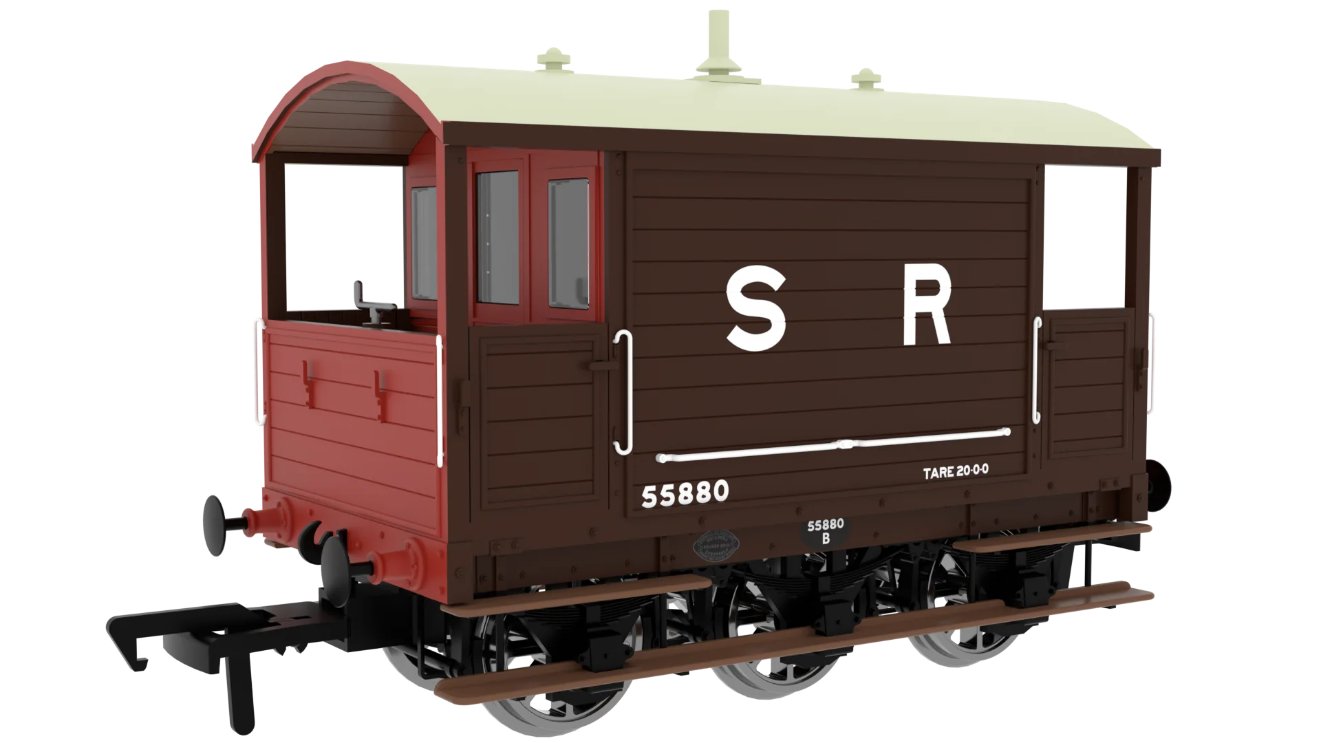 994105 LBSC 6 Wheel Brake Van - SR (Pre-36) No.55880