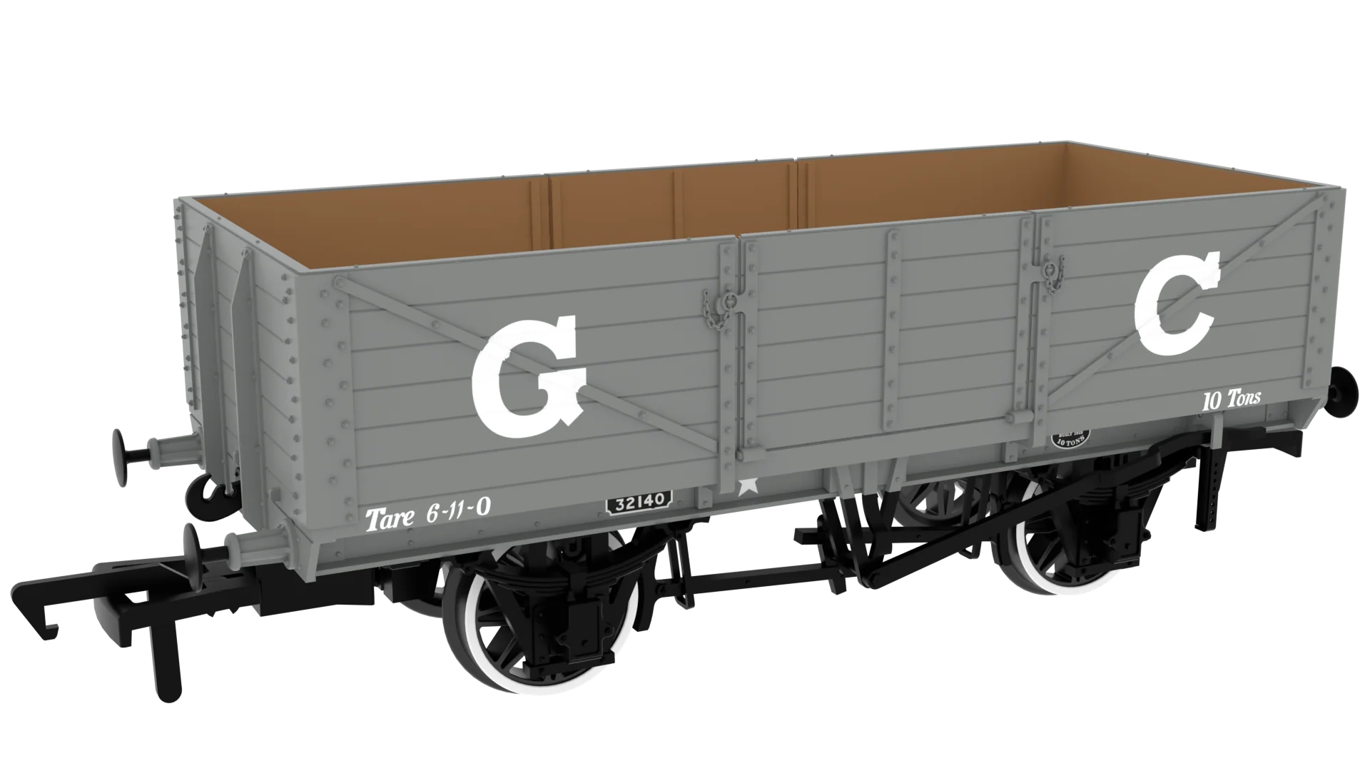 995002 GCR Dia. 9A/9B 6-Plank - No. 32140 GCR Grey