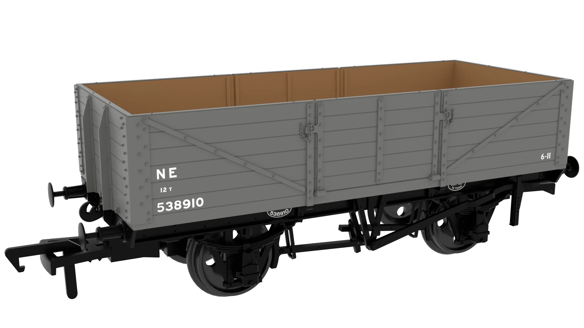 995007 GCR Dia. 9A/9B 6-Plank - No. 538910 LNER Grey (post-’36)