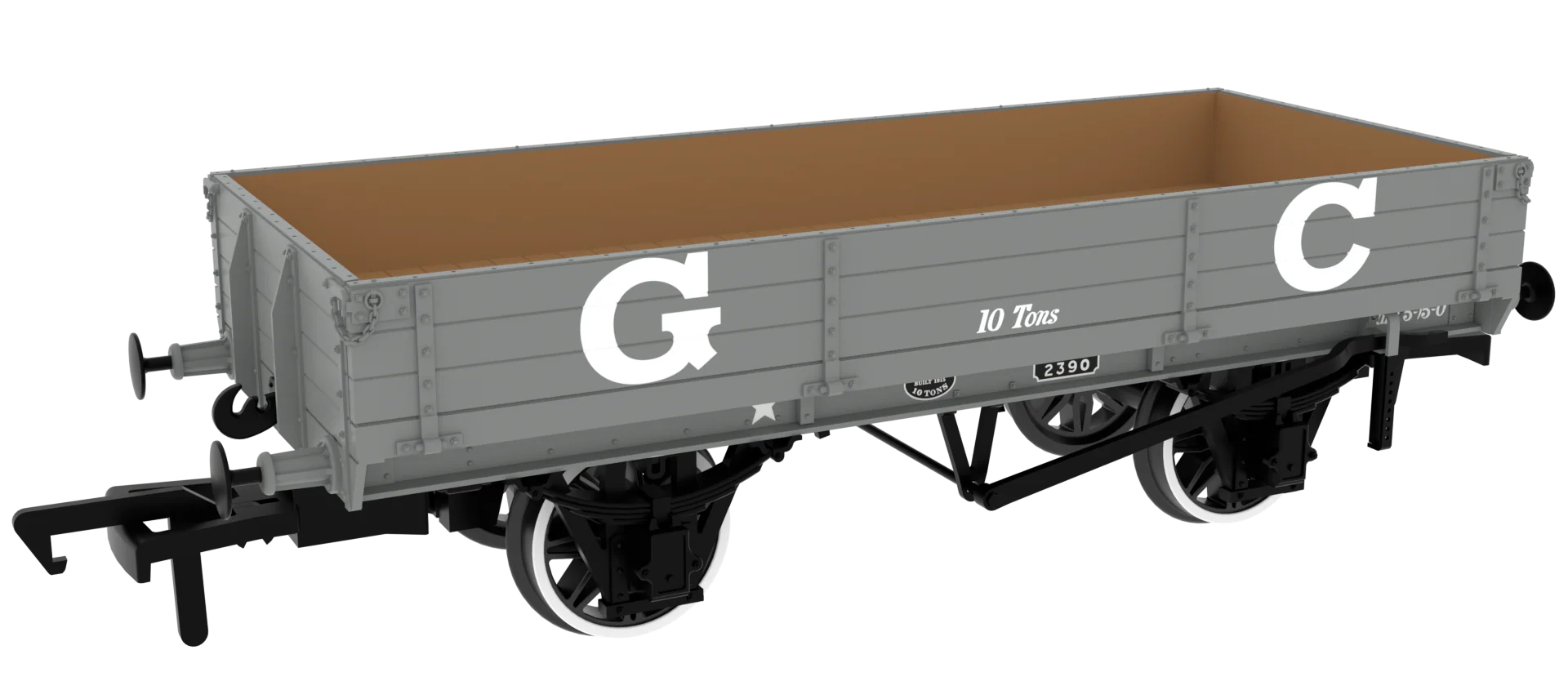 996002 GCR Dia. 6C 3-Plank Open - No. 2390 GCR Grey
