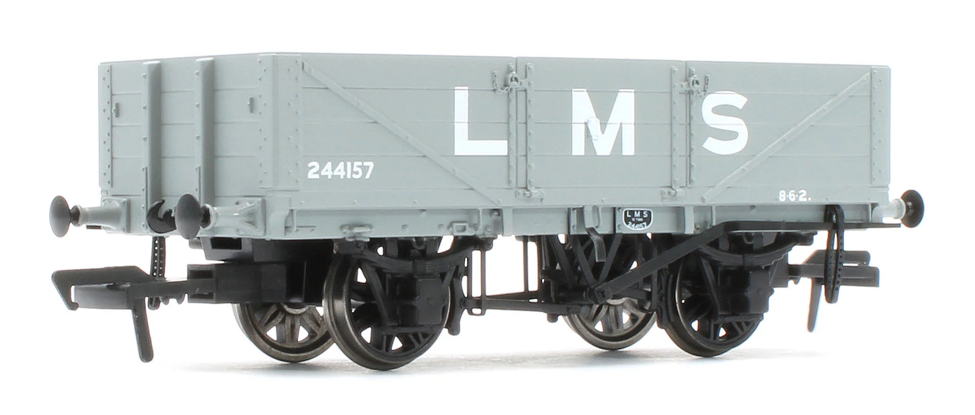 950006 LNWR D84 4-Plank Open LMS Grey (pre-1936) No.244157