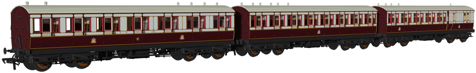 978107 ‘Evolution’ 48’ Caledonian Railway Purple Madder and White No.610, 438 & 152 Triple Pack