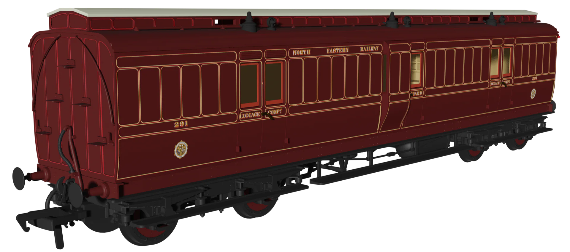 978154 ‘Evolution’ 48’ North Eastern Railway Crimson Lake Full brake No.291