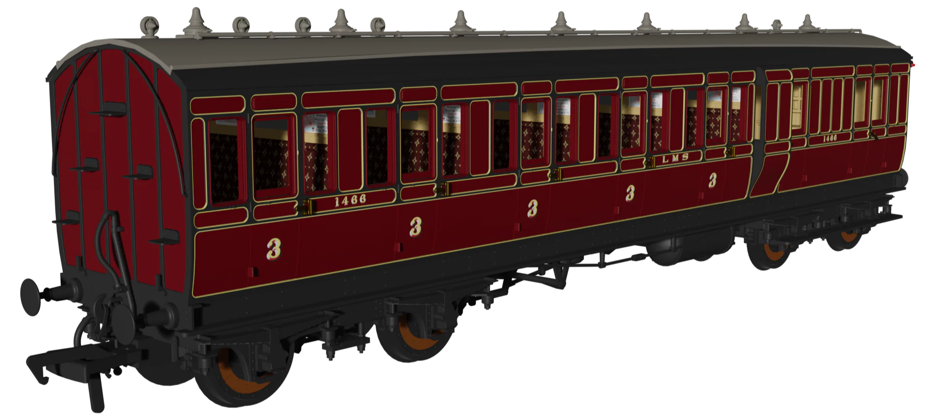 978155 ‘Evolution’ 48’ LMS Period 1 No.1466, 1486 & 3823 Triple Pack - Image 2