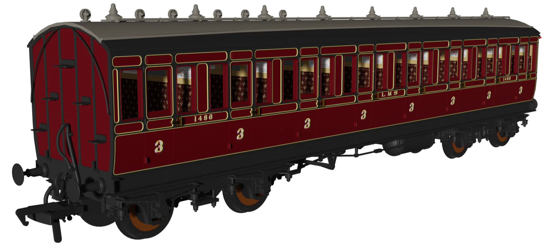978155 ‘Evolution’ 48’ LMS Period 1 No.1466, 1486 & 3823 Triple Pack - Image 3