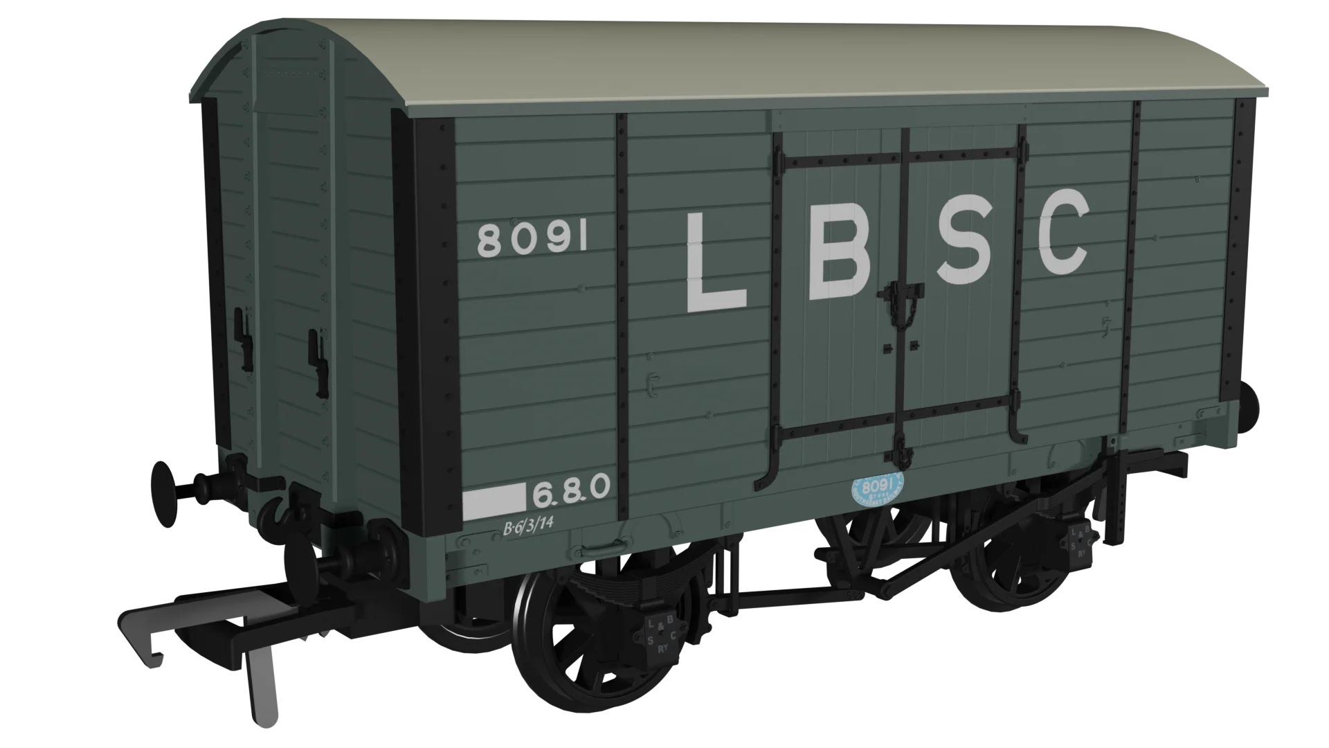979004 LB&SCR Dia.8-Ton Goods Van LBSC No.8091