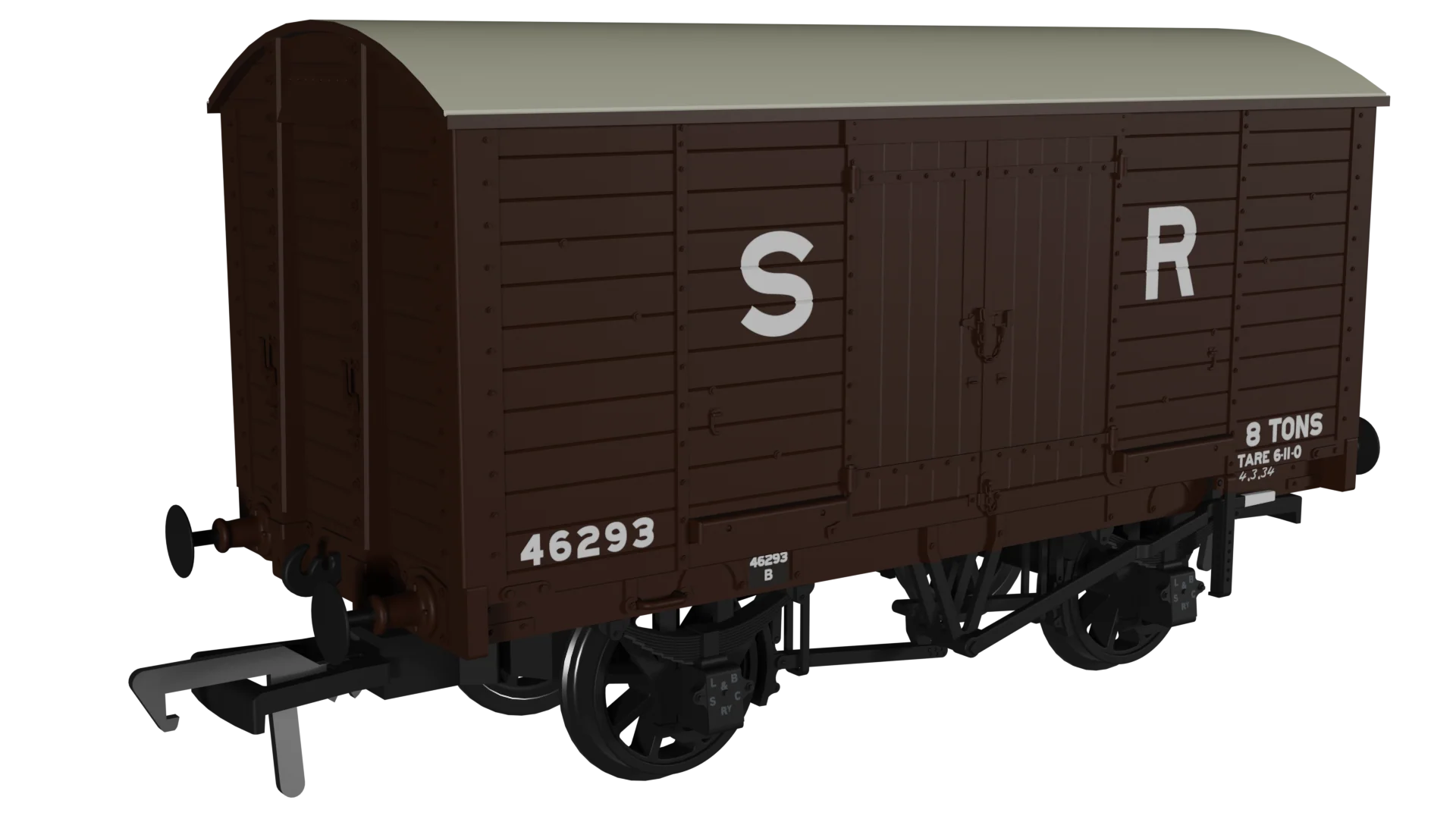 979006 LB&SCR Dia.8-Ton Goods Van SR (pre-36) No.46293