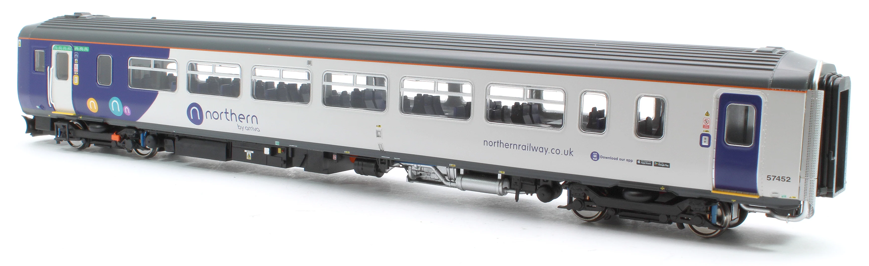 RT156-411 Class 156 Northern White Livery 2 Car DMU '156452' - Image 10