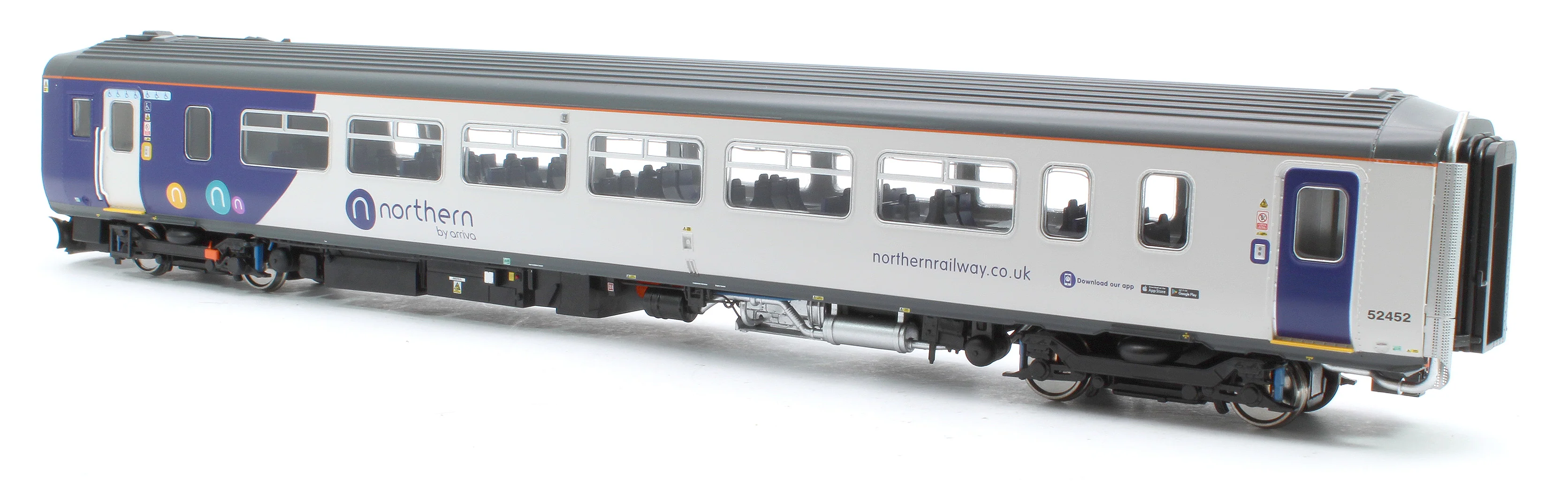 RT156-411 Class 156 Northern White Livery 2 Car DMU '156452' - Image 13