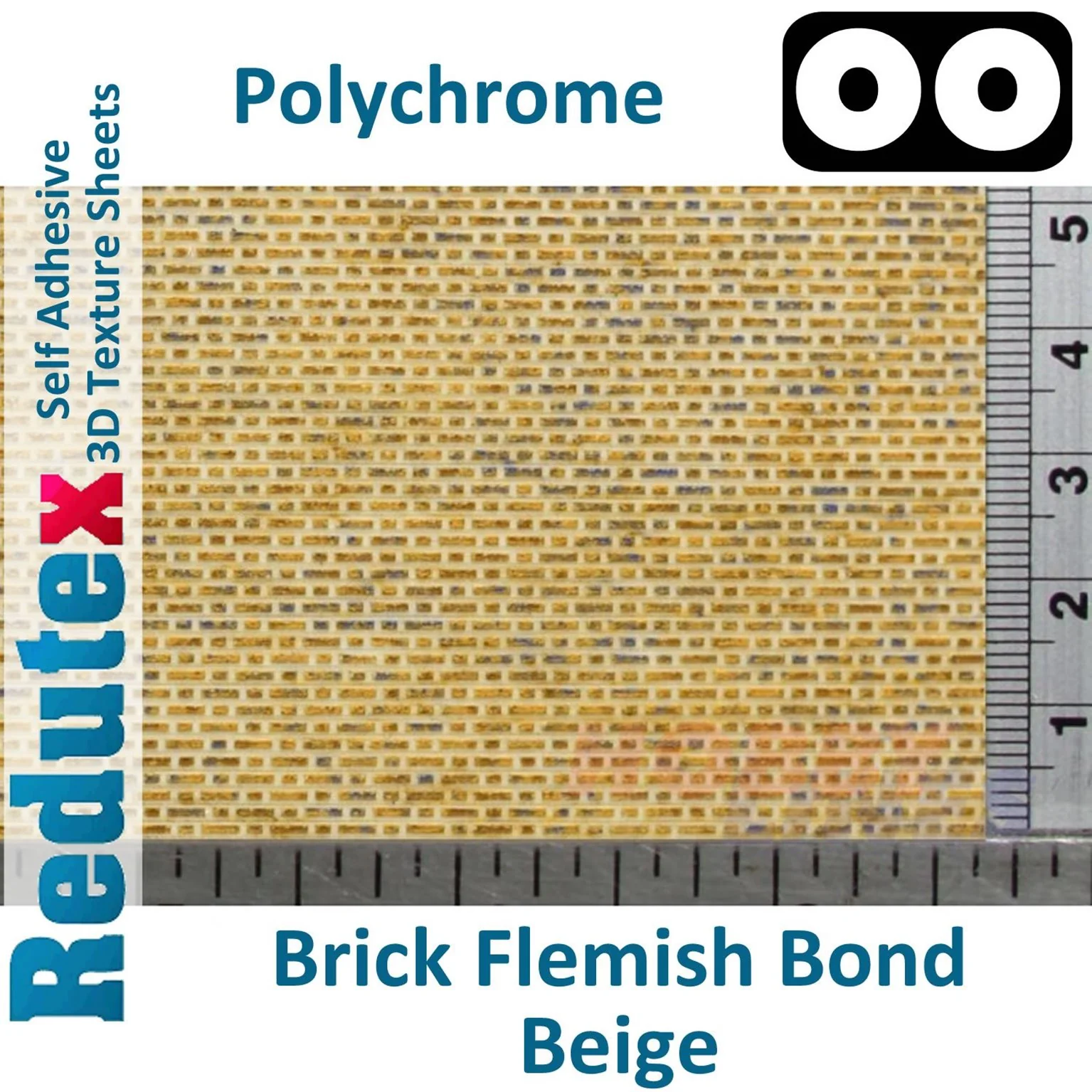 076LD321 Brick Flemish Bond Polychrome Beige OO 1:76 3D Textured Sheet