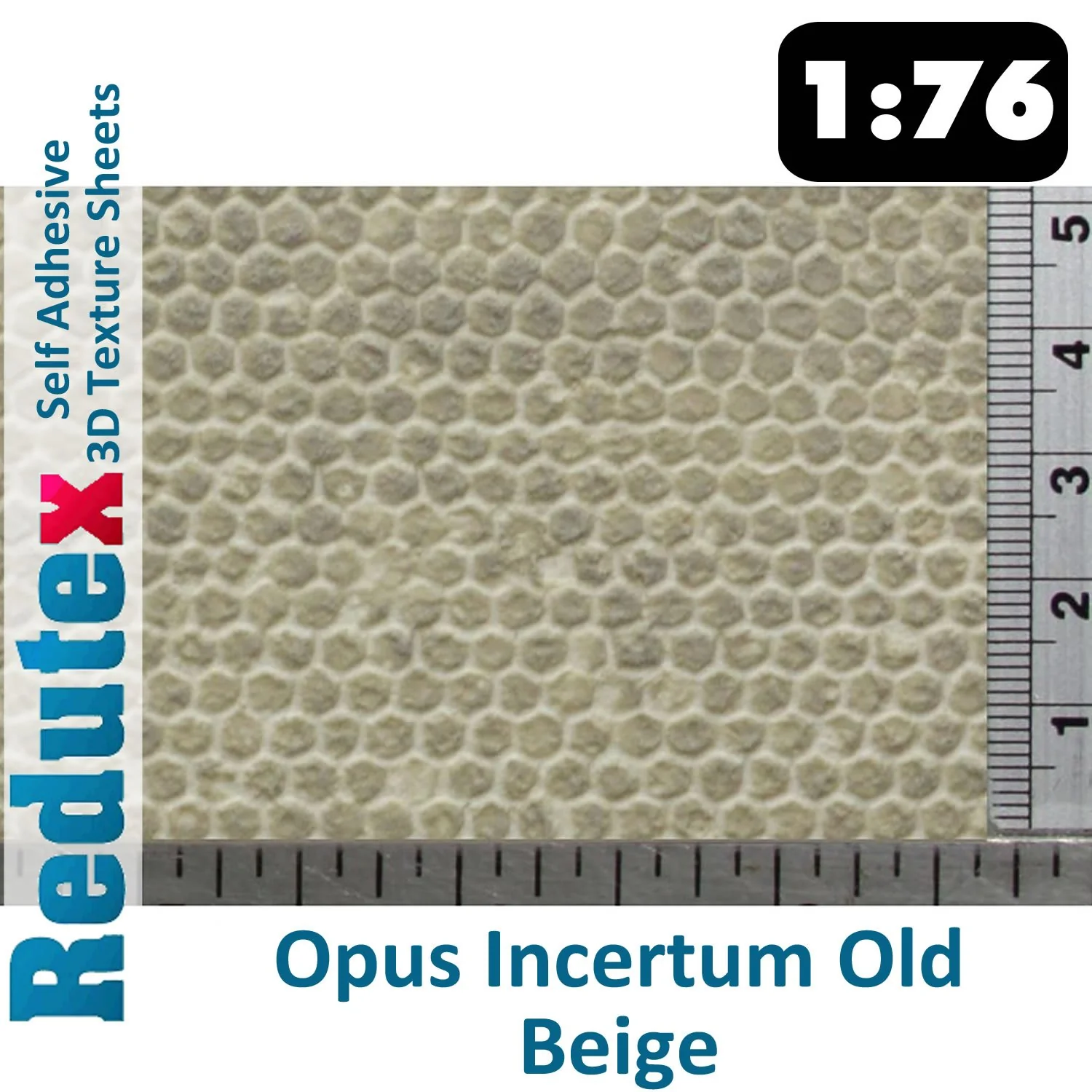 076OP211 OPUS INCERTUM OLD Beige STANDARD 1:76 OO 3D Self Adhesive Texture Sheet