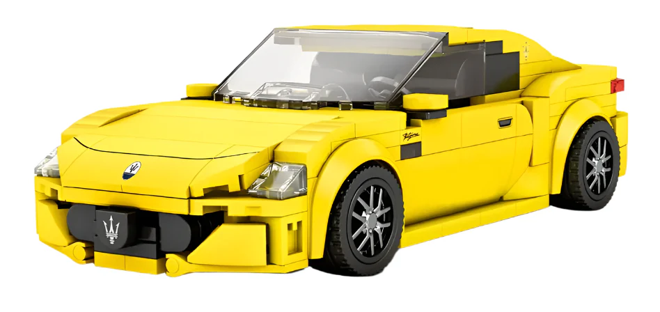 823 Maserati Yellow Sports Car 384pc Construction Set