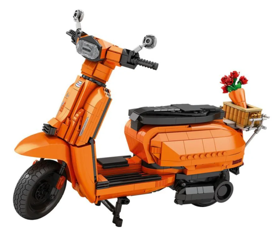 11036 Lambretta Scooter Orange 1169pc Construction Set - Image 2