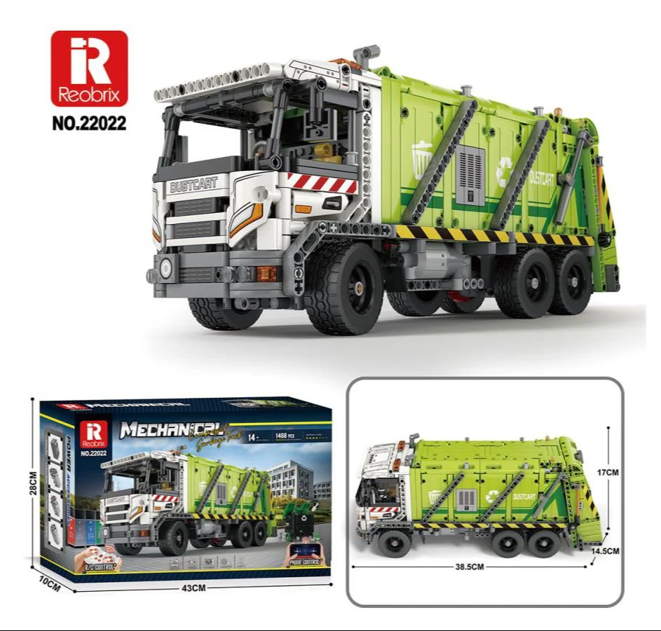 22022 RC Garbage Truck 1458pc Construction Set - Image 6