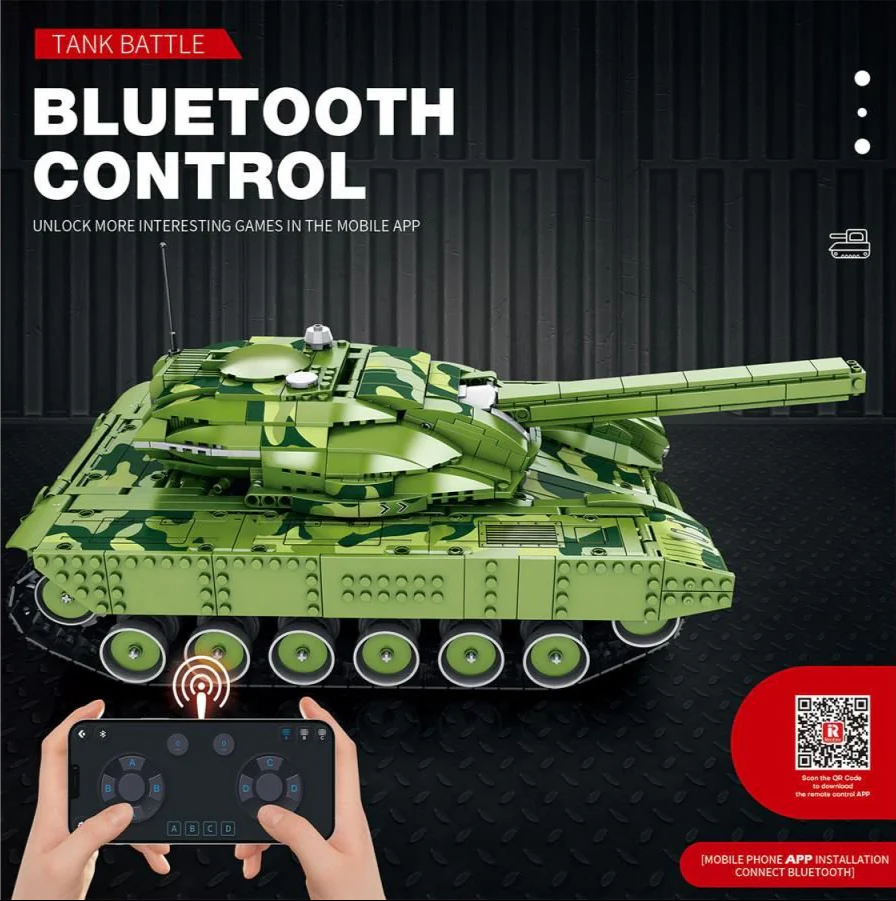 55026 RC Canon Firing Tank 1516pc Construction Set - Image 4