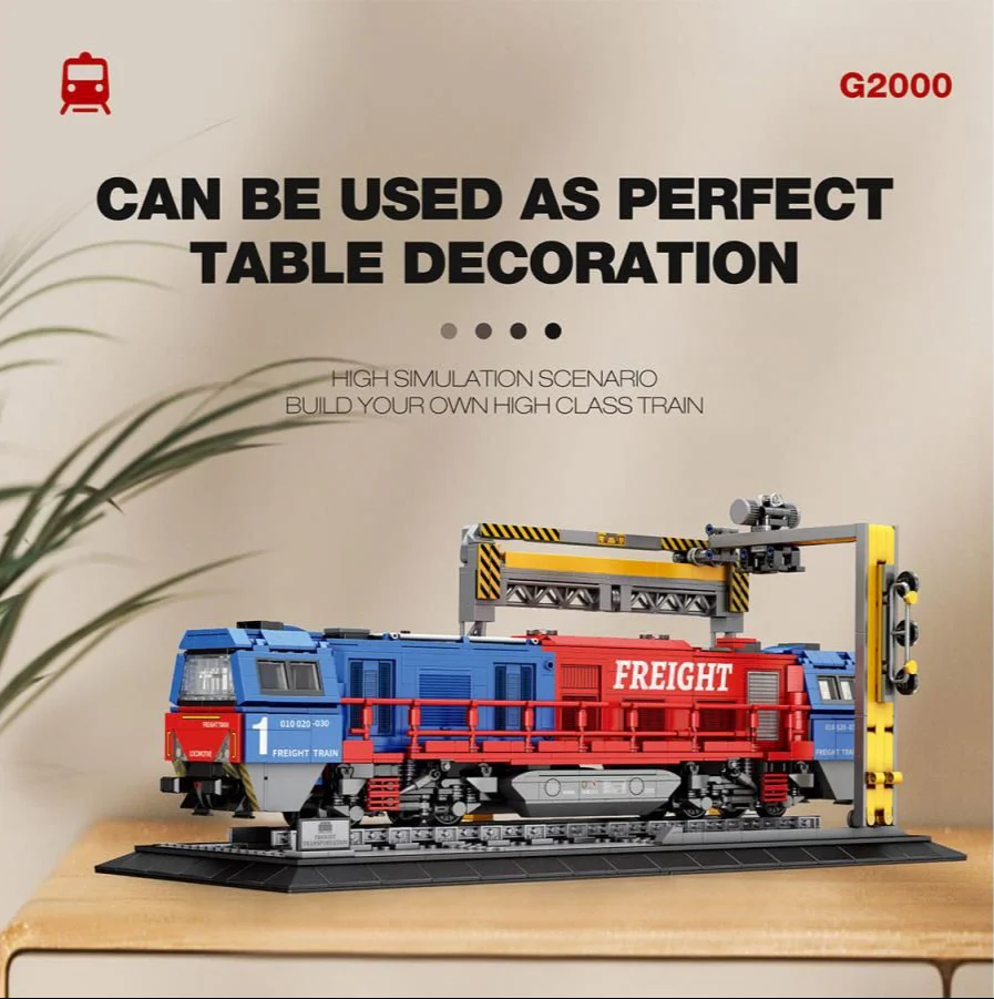 66021A European Diesel Locomotive 1980pc Construction Set - Image 3